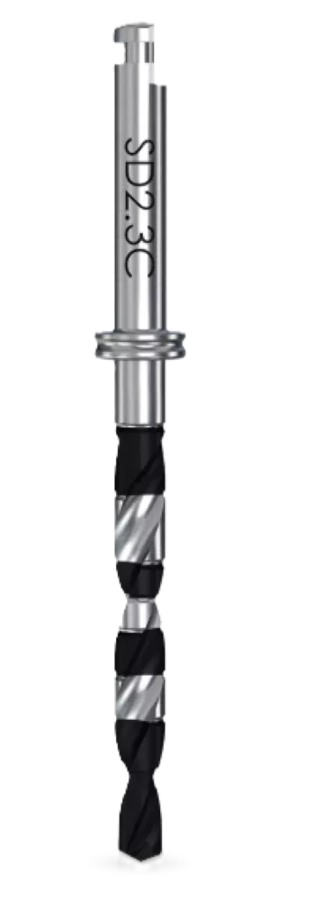 Implant Direct diamond-like carbon coated surgical drill with depth markings